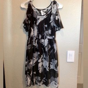 Sheer Black and White Dress